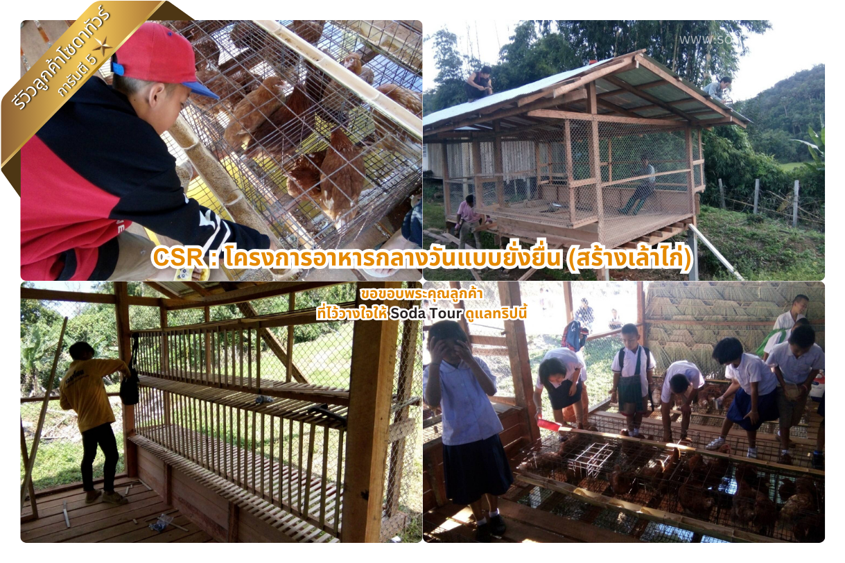 โครงการอาหารกลางวันแบบยั่งยื่น (สร้างเล้าไก่)